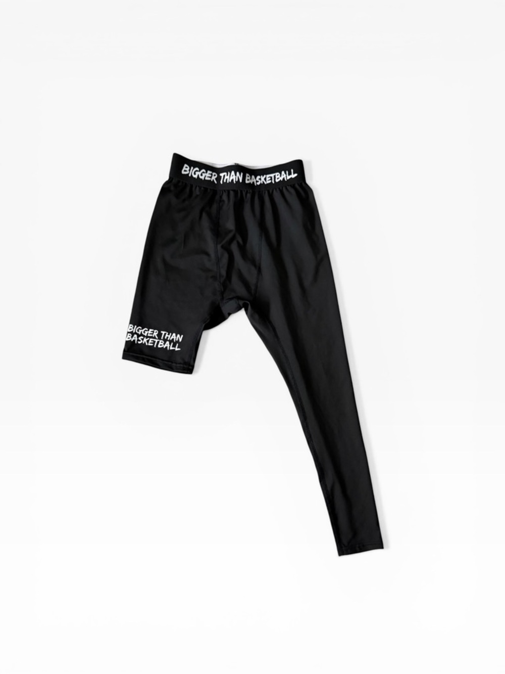 Bigger Than Basketball asymmetrical compression leggings